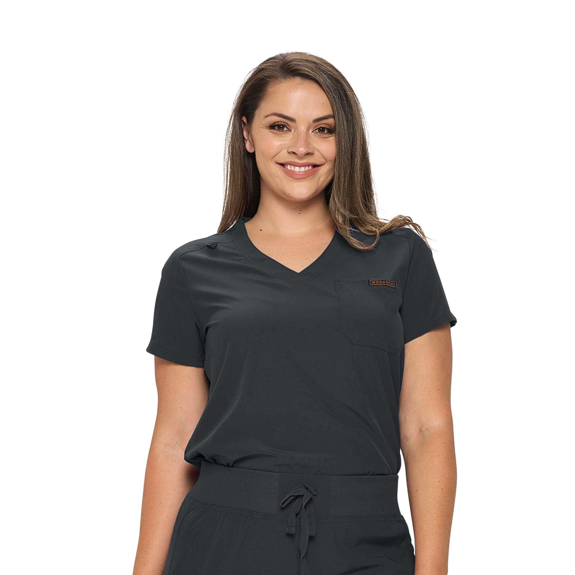 Monarch Uniforms Women’s Premium Stretch Jogger Scrub Top — Style #3103TOP