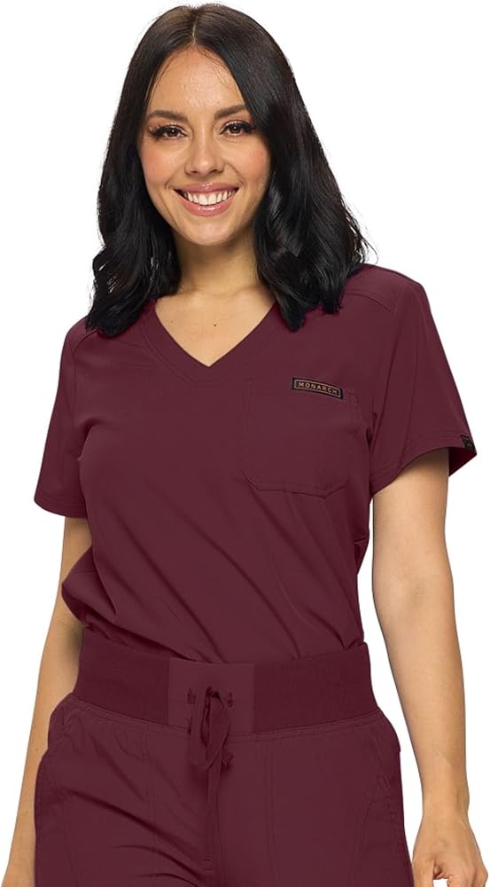 Monarch Uniforms Women’s Premium Stretch Jogger Scrub Top — Style #3103TOP