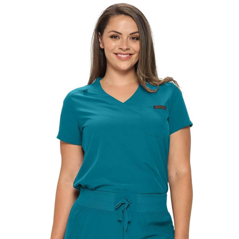Monarch Uniforms Women’s Premium Stretch Jogger Scrub Top — Style #3103TOP