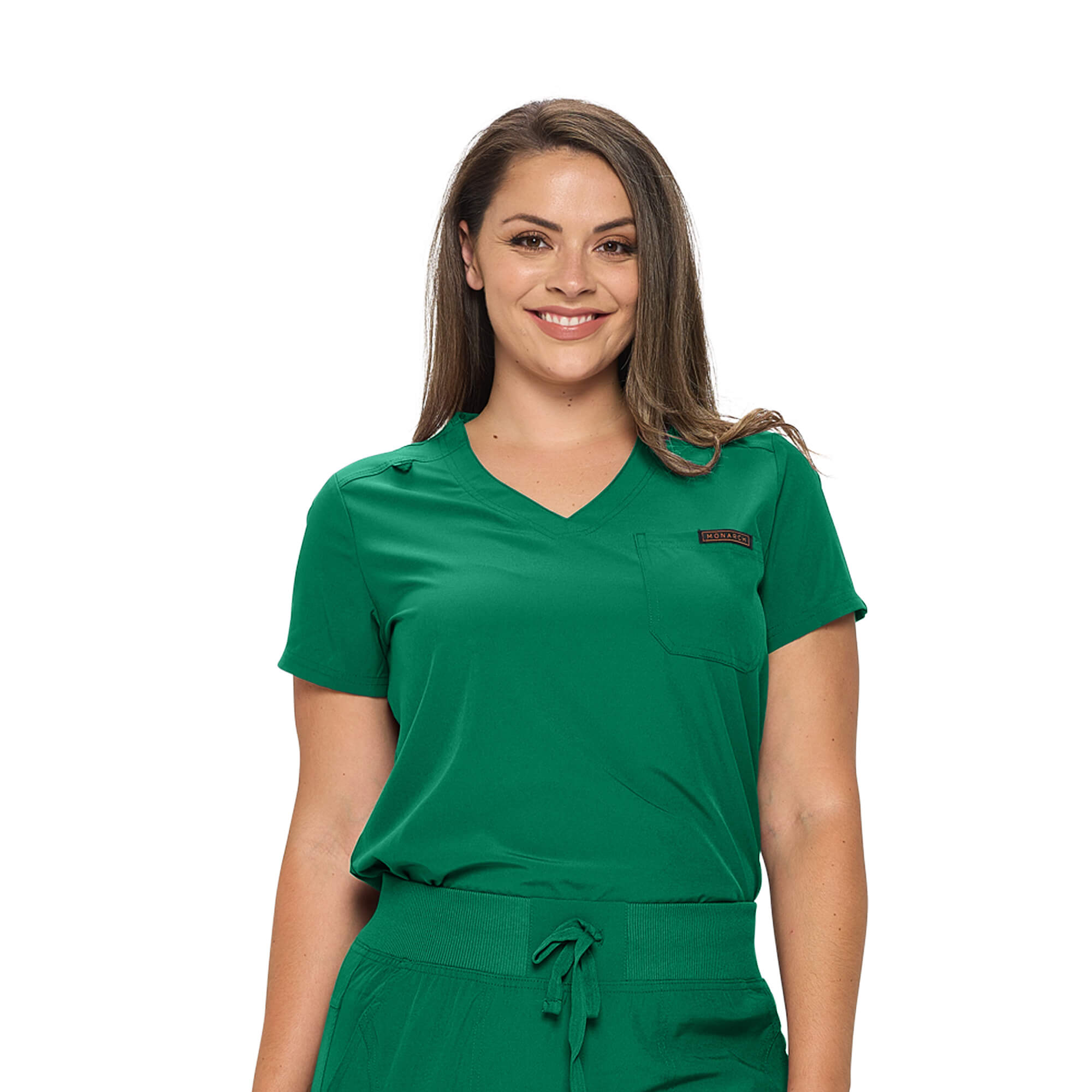 Monarch Uniforms Women’s Premium Stretch Jogger Scrub Top — Style #3103TOP