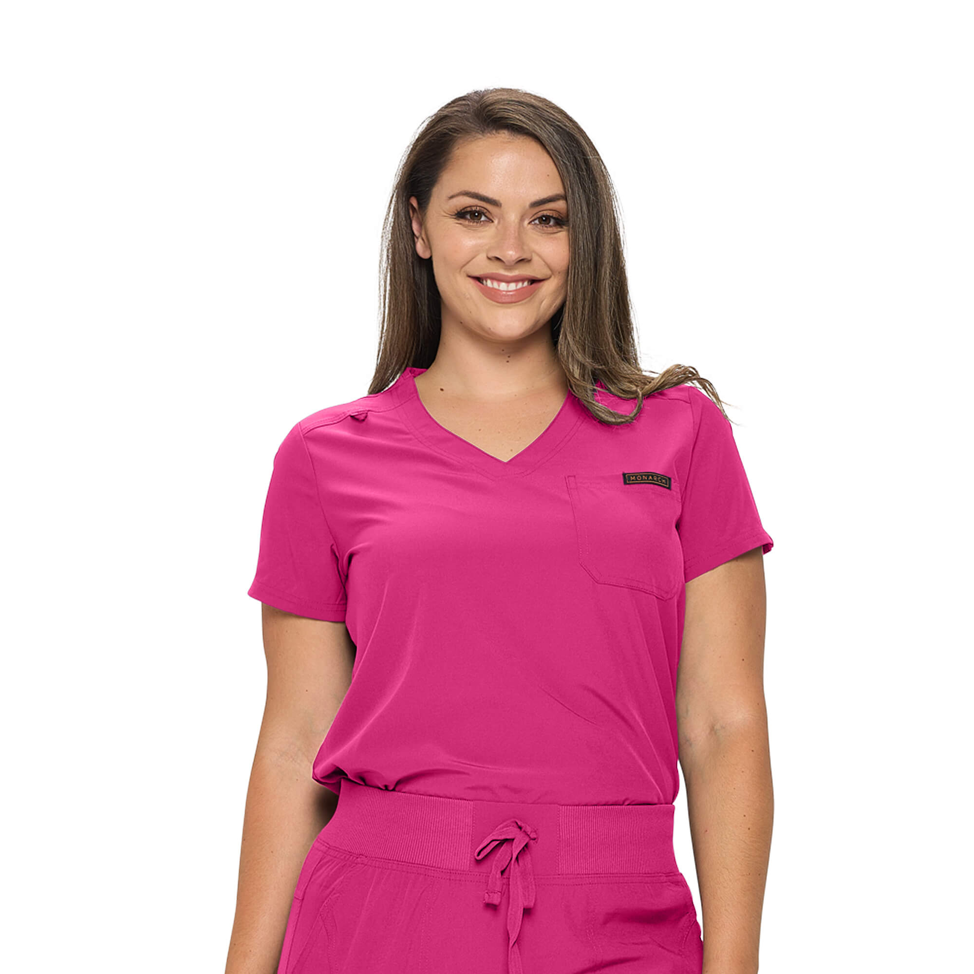 Monarch Uniforms Women’s Premium Stretch Jogger Scrub Top — Style #3103TOP