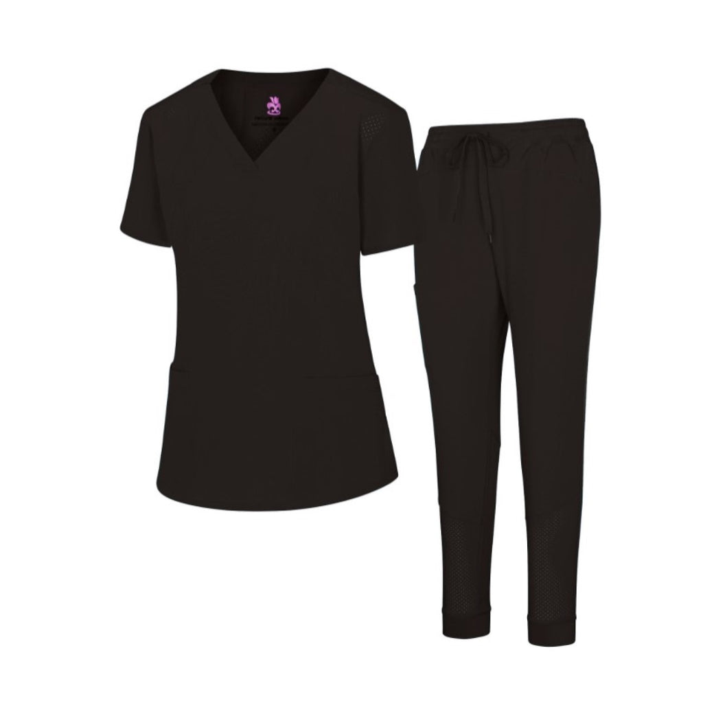 Natural Uniforms Women’s Cool Stretch Jogger Scrub Set (Style 8500SET)