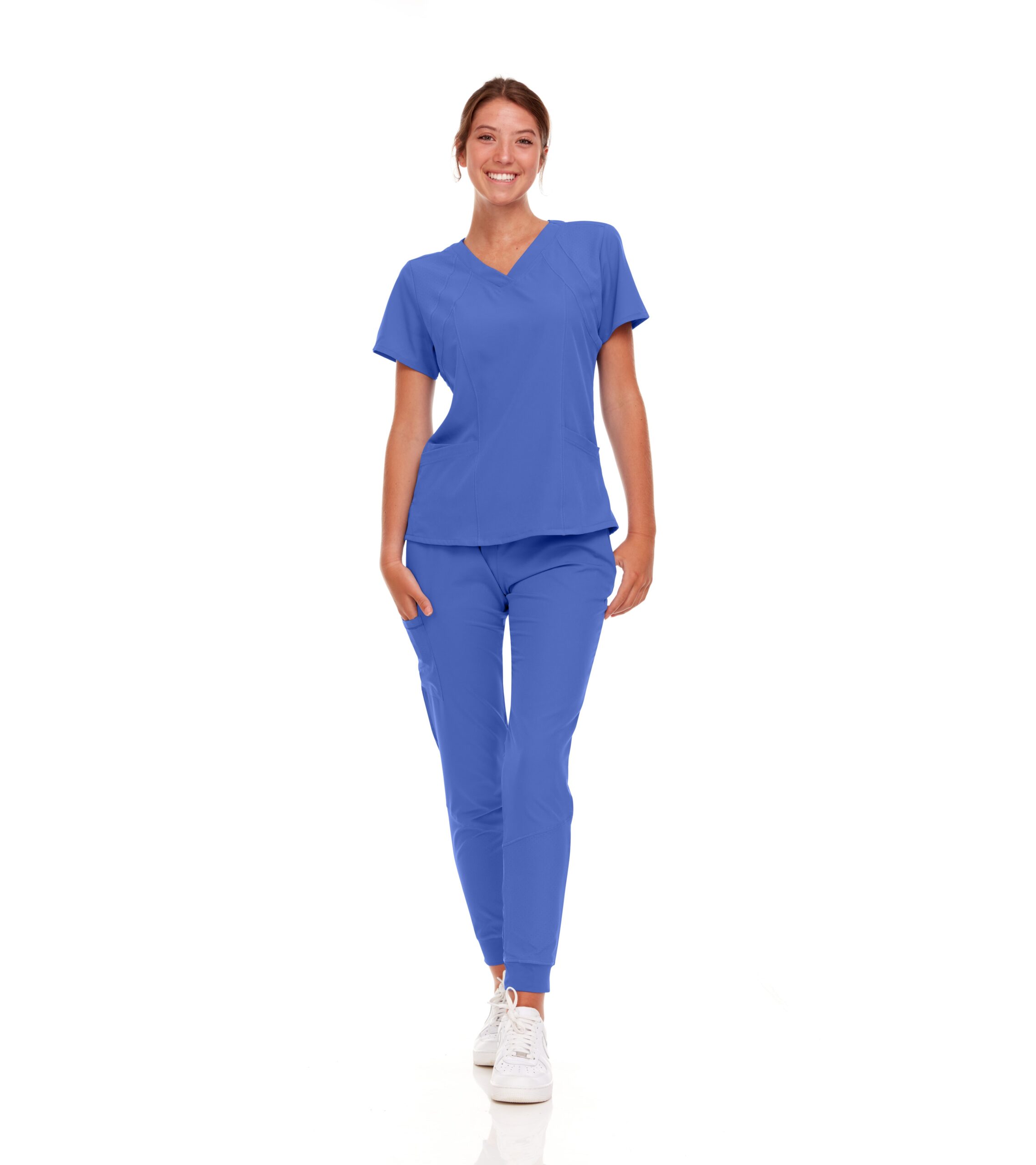 Natural Uniforms Women’s Cool Stretch Jogger Scrub Set (Style 8500SET)